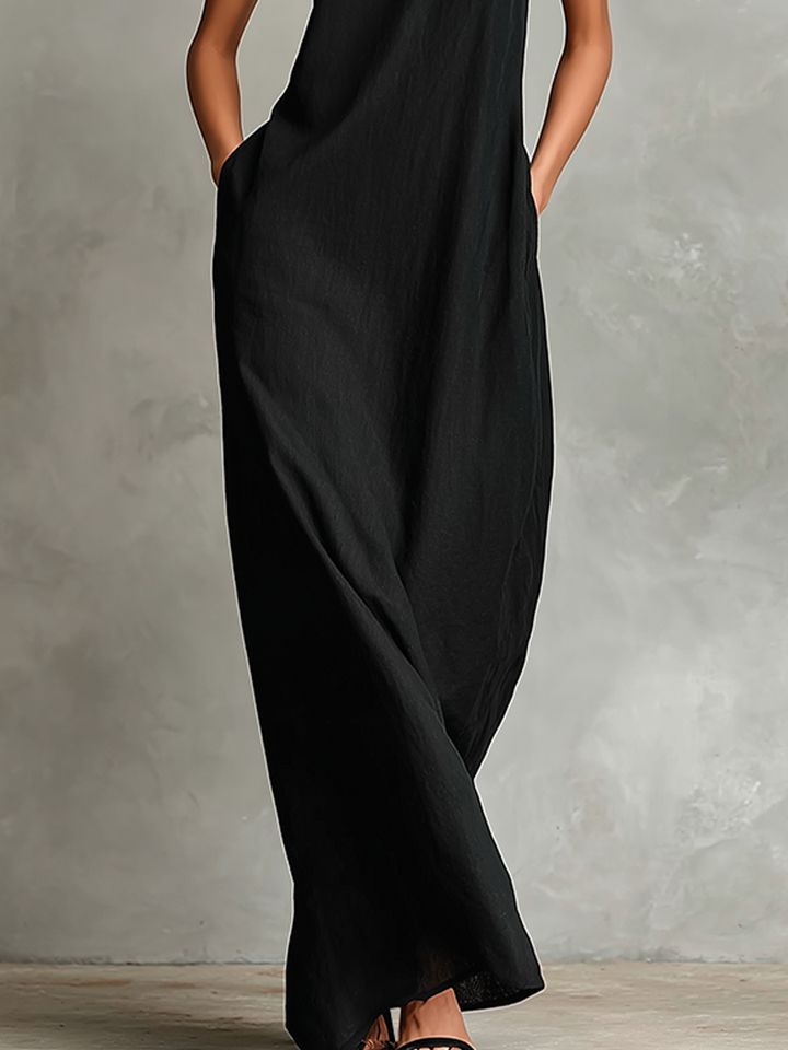 Vestido Largo Negro Minimalista