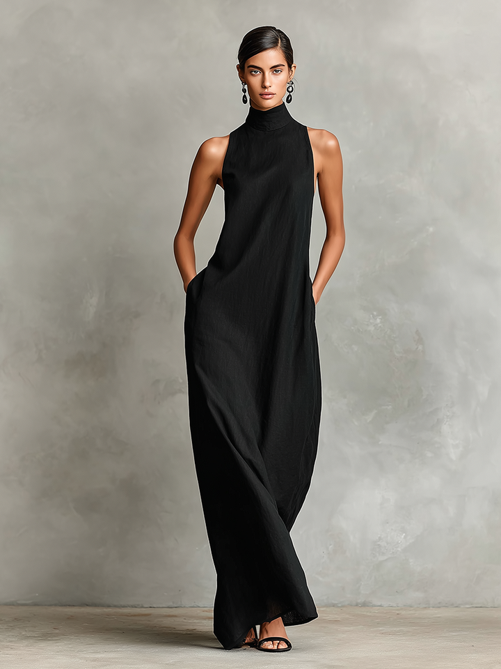 Vestido Largo Negro Minimalista