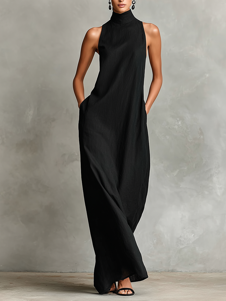 Vestido Largo Negro Minimalista