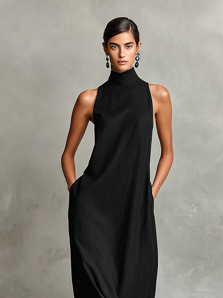 Vestido Largo Negro Minimalista