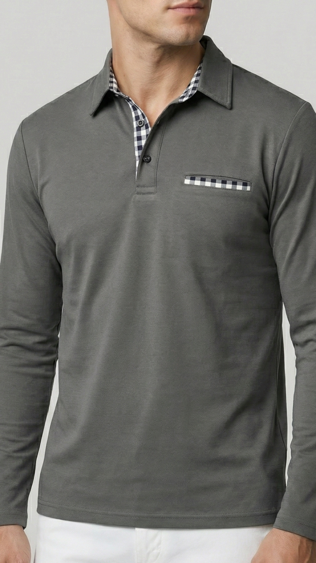 Polo Moderno de Manga Larga