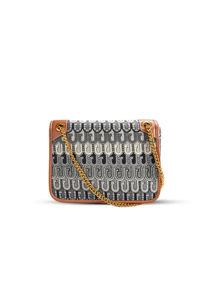 Mini bolso bandolera tipo caja en tejido G-Jacquard