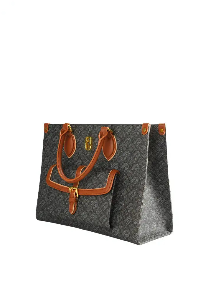 Bolso tote grande con estampado de letras estilo urbano