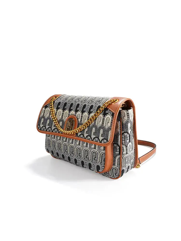 Mini bolso bandolera tipo caja en tejido G-Jacquard
