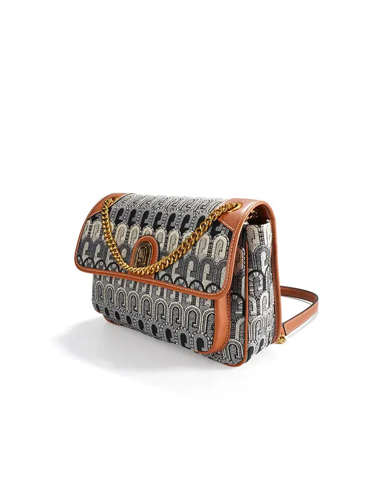 Mini bolso bandolera tipo caja en tejido G-Jacquard