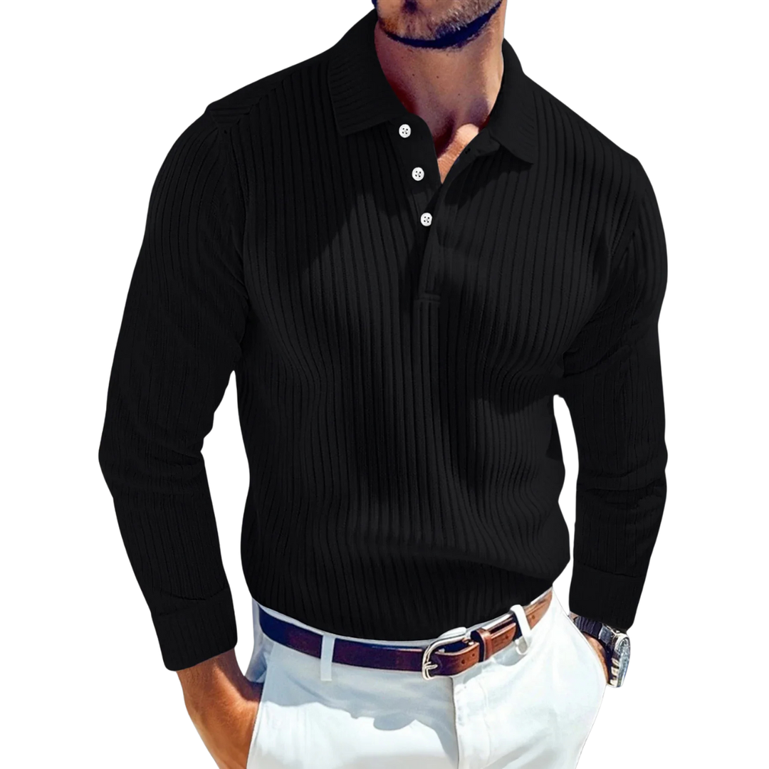 Polo de Lujo con Diseño Acanalado
