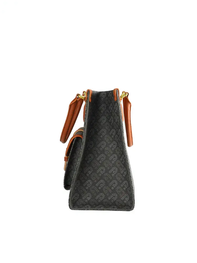 Bolso tote grande con estampado de letras estilo urbano