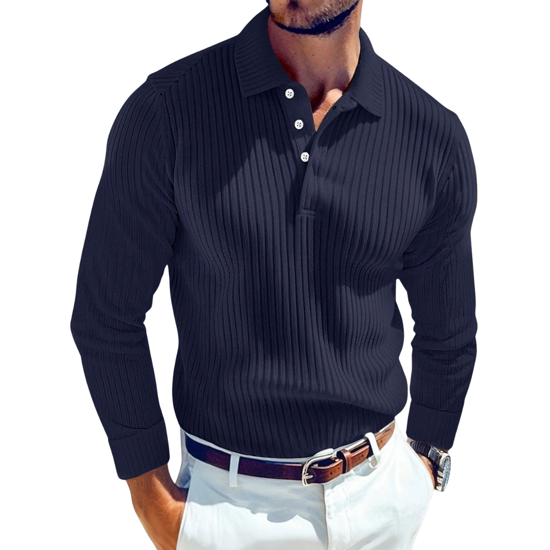 Polo de Lujo con Diseño Acanalado