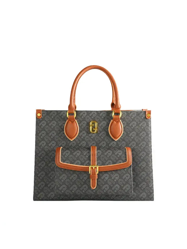 Bolso tote grande con estampado de letras estilo urbano