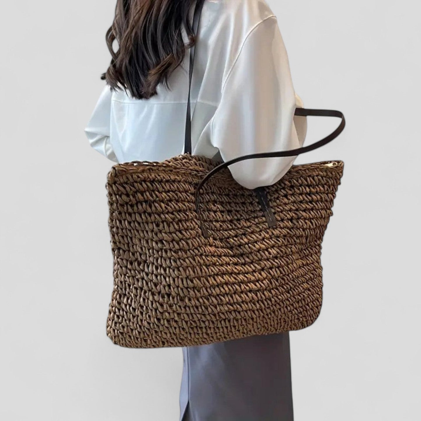 Bolso de mano natural