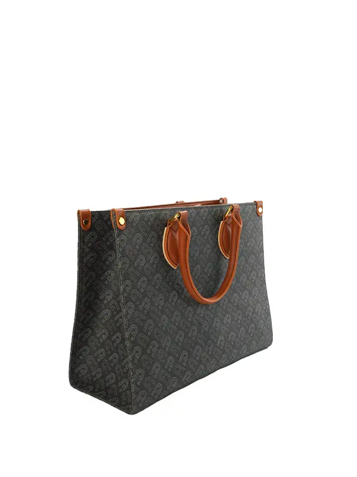 Bolso tote grande con estampado de letras estilo urbano
