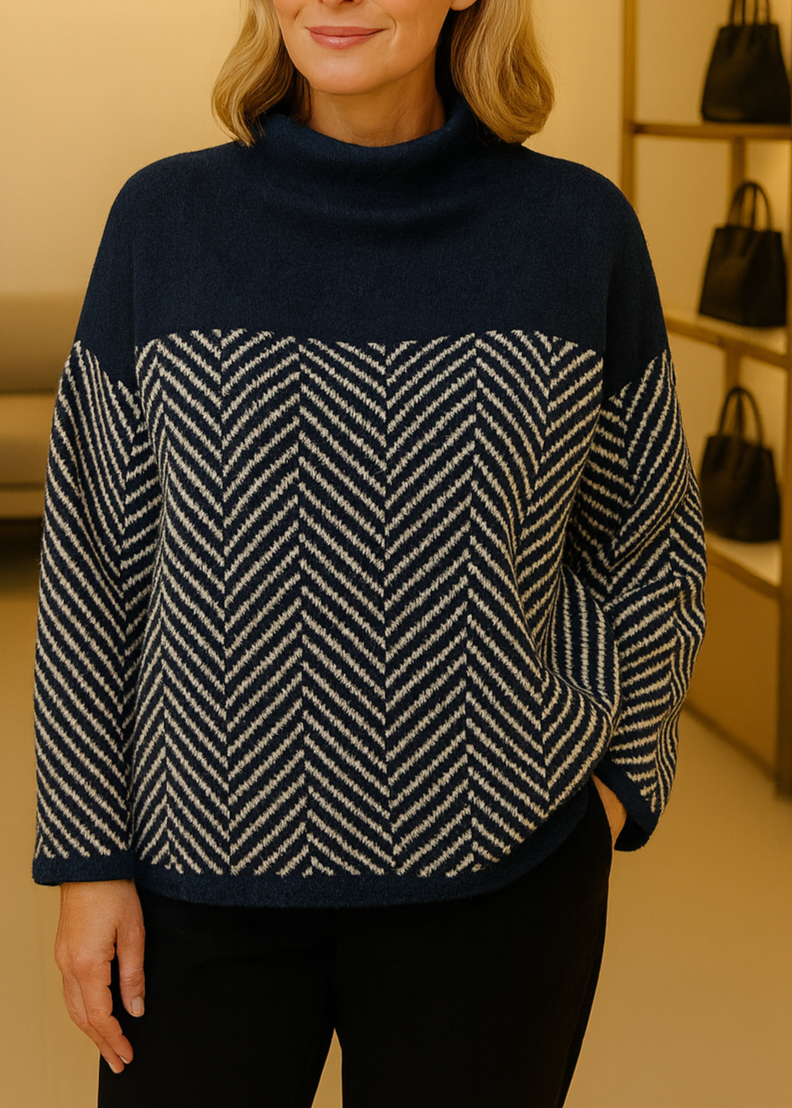 Jersey Elegante de Cuello Alto