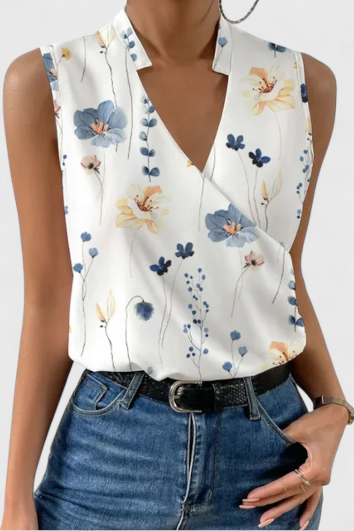 Top de Verano Suave con Escote en V