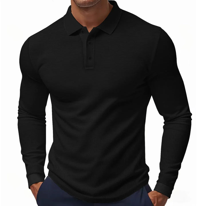 Polo Liviano con Textura de Gofre para Hombre