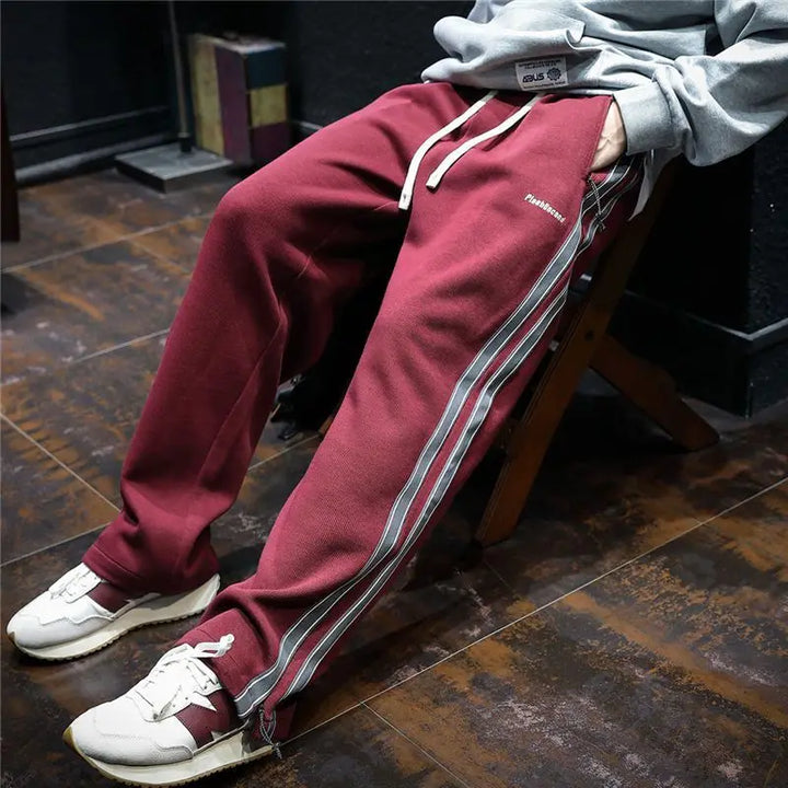 Pantalones de rayas anchos
