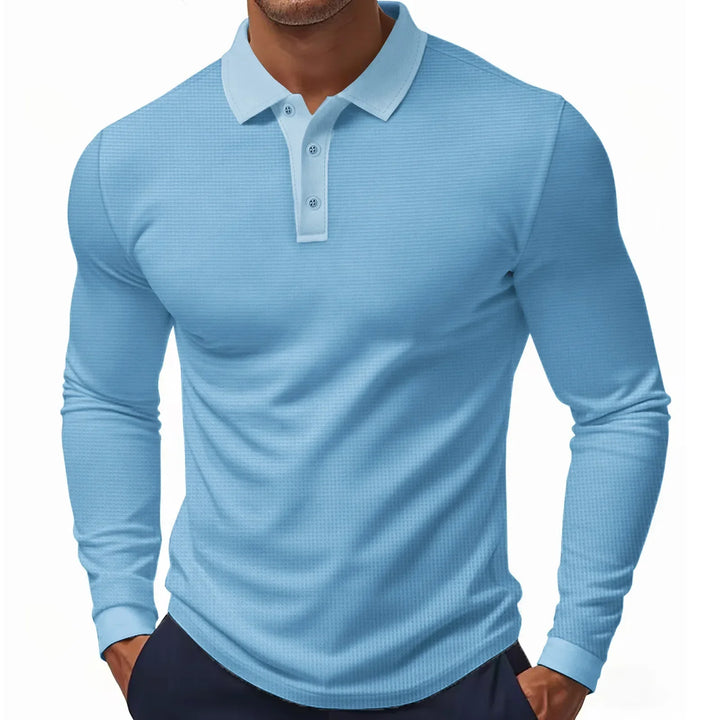 Polo Liviano con Textura de Gofre para Hombre