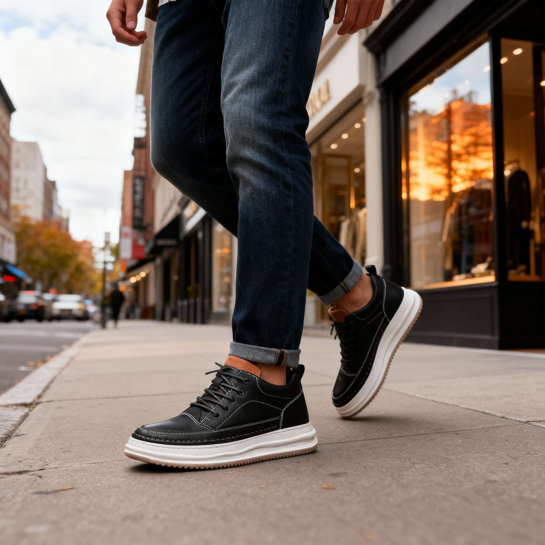 Zapatillas de cuero sintético