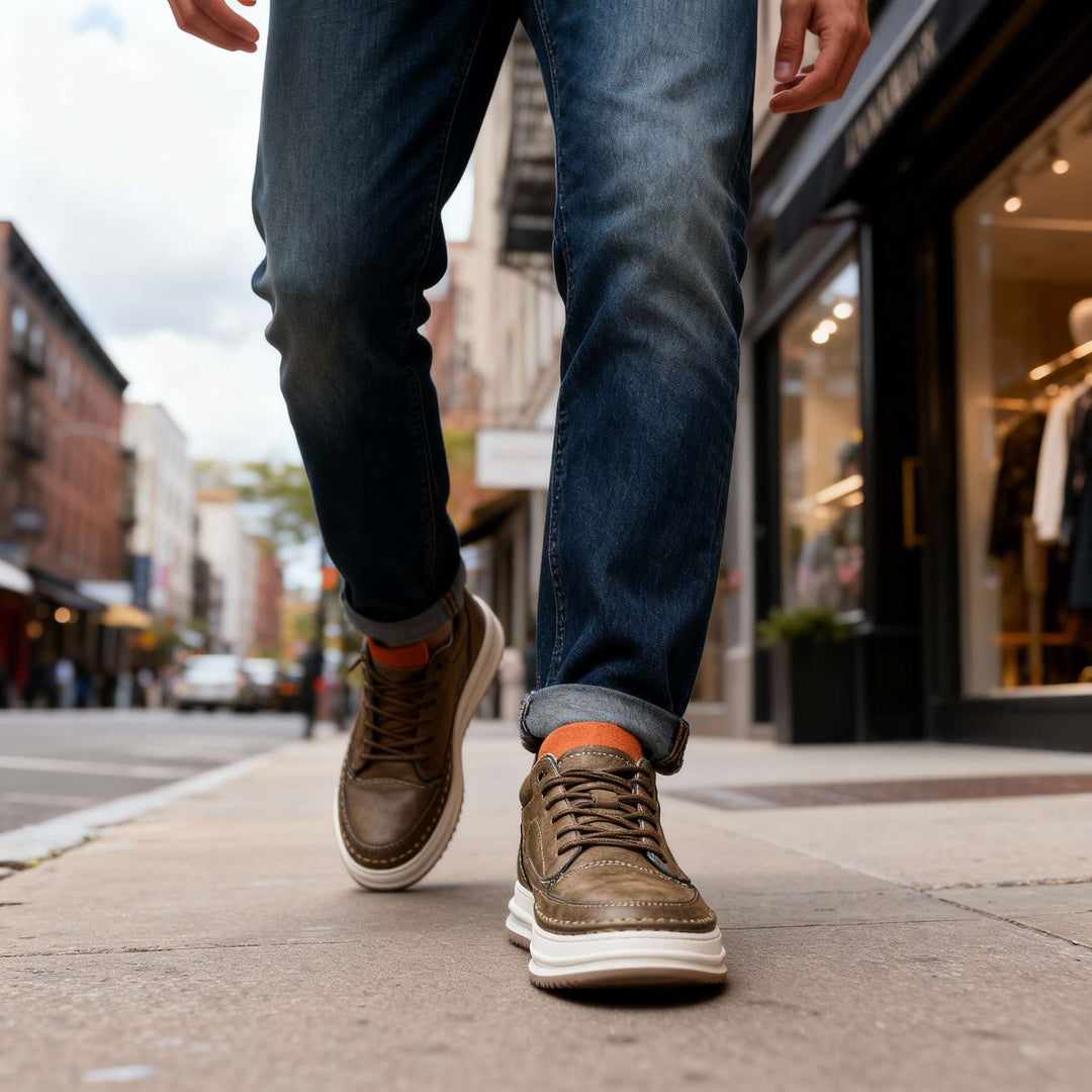 Zapatillas de cuero sintético