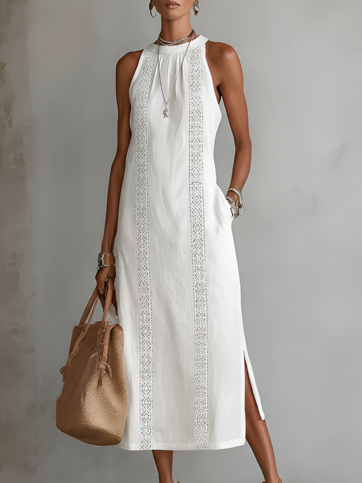 Vestido Midi de Verano con Textura Ligera