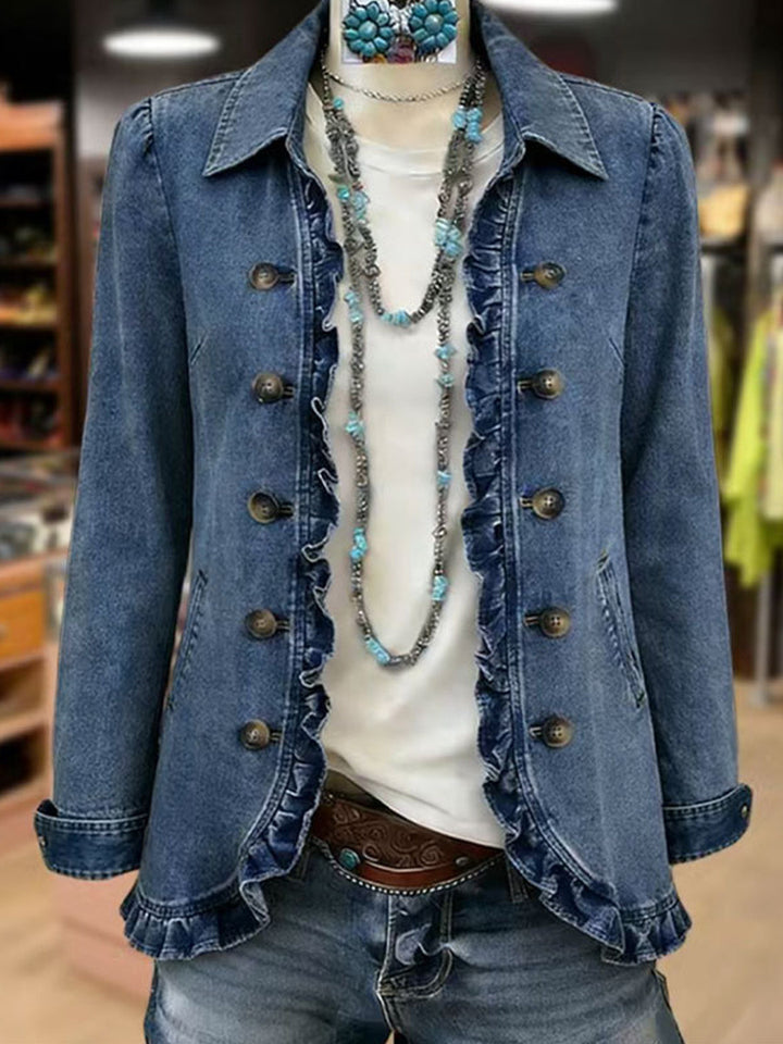 Noemie | Chaqueta boho bordada con volantes