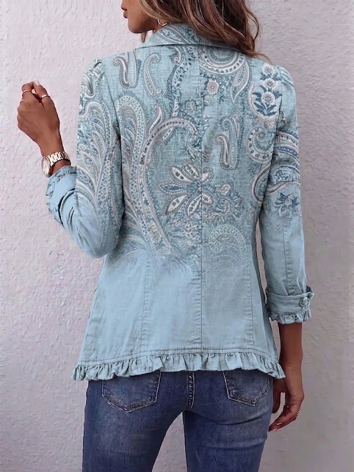 Victoria | Chaqueta boho bordada con volantes