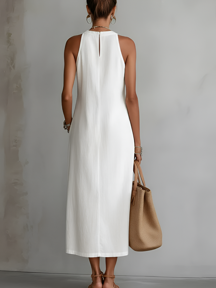 Vestido Midi de Verano con Textura Ligera