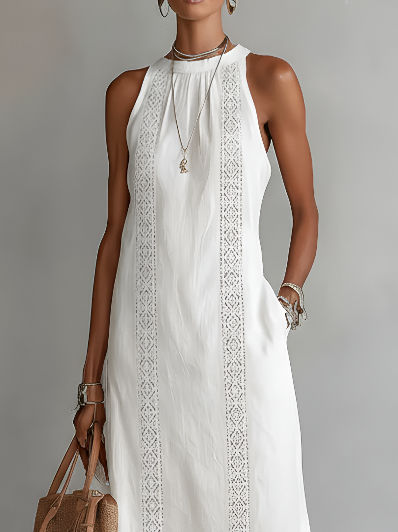Vestido Midi de Verano con Textura Ligera
