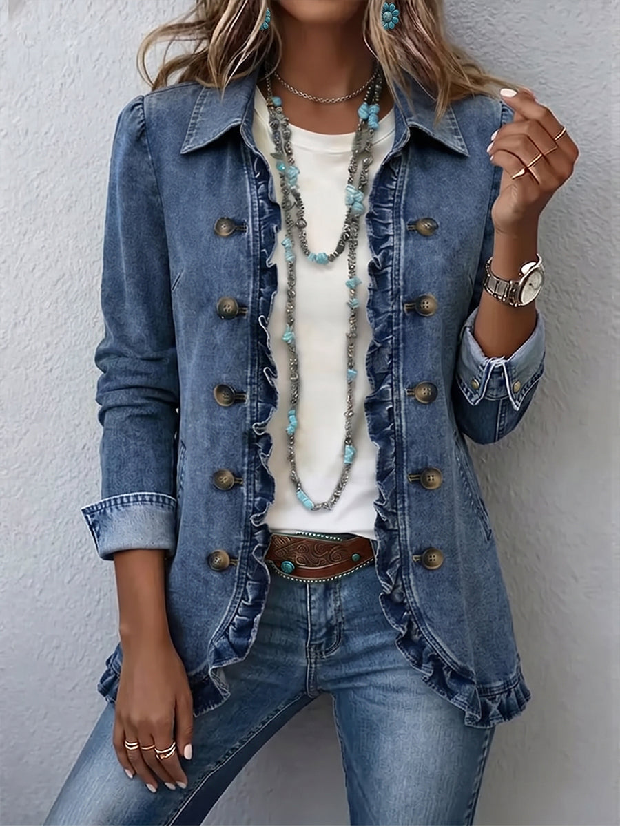 Noemie | Chaqueta boho bordada con volantes