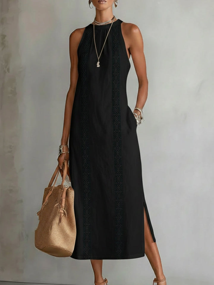 Vestido Midi de Verano con Textura Ligera