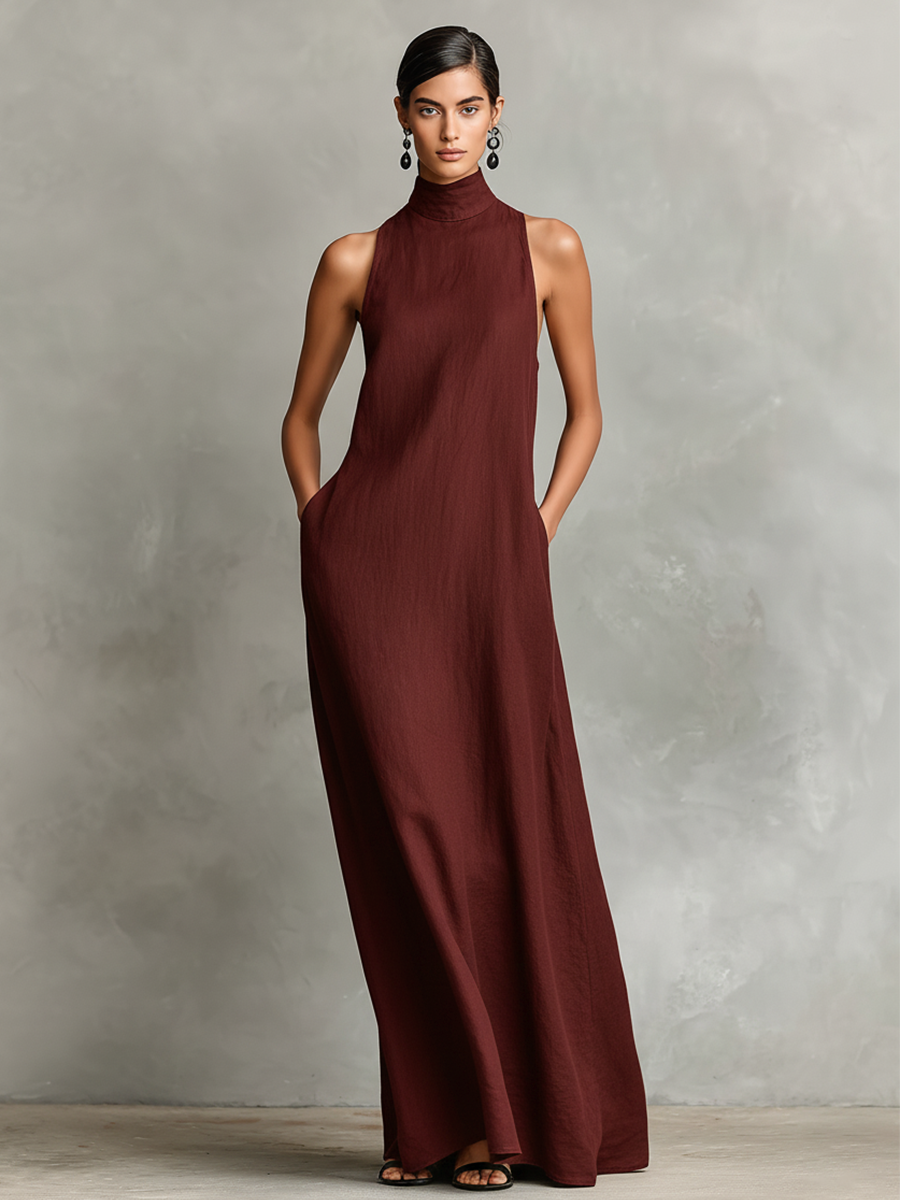 Vestido Largo Negro Minimalista